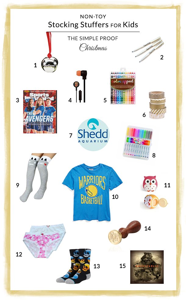 Gift Guide - 25+ Stocking Stuffers for Kids (No Toys)