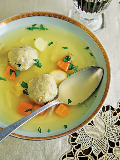 Matzo Ball Soup a bowl full of simple