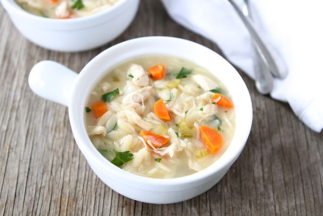 Lemon-Chicken-Orzo-Soup a bowl full of simple