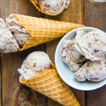 White Peach Ice Cream with Cinnamon Streusel Swirl {Guest Post}