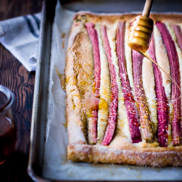 rustic rhubarb almond tart {gluten-free} - square-3